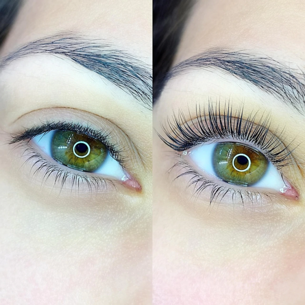 Image showing the effects of a lash lift.